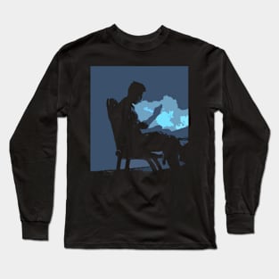 Abstract Man Sitting in Chair Long Sleeve T-Shirt